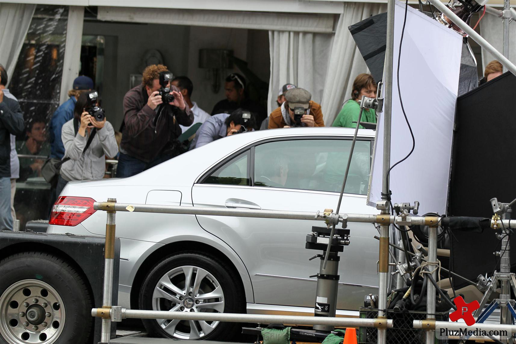 George Clooney on the set of a Mercedes Benz E300 L advert photos | Picture 78301